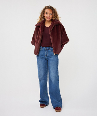 Coat Poncho Faux Fur