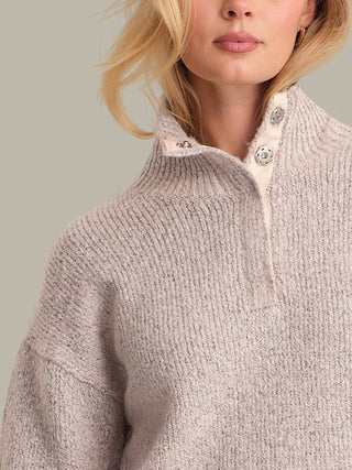 Boxy Snap Front Henley