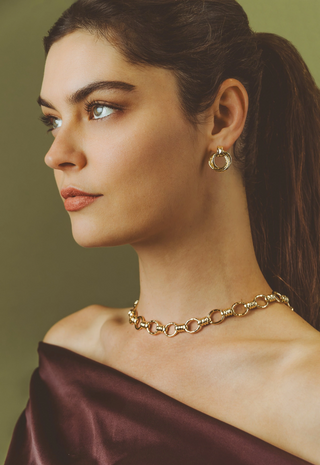 Neptune Triple Ring Earrings - Gold