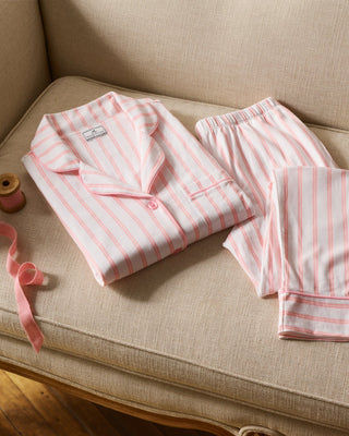 Luxe Pima Pink Stripe Pajama Set