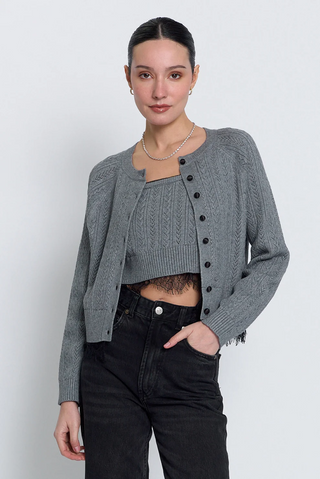 Scarlet Lace Trim Cardigan