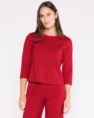 Ponte Knit 3/4 Sleeve Top