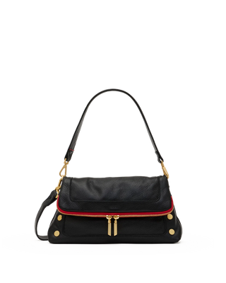 Beverly Med - Black/Brushed Gold Red Zip