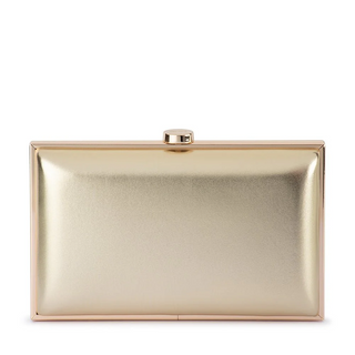 Lucy Metallic Clutch Gold