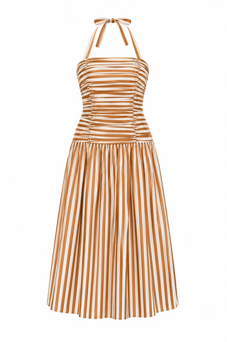 Romy Dress Tuck Stripes