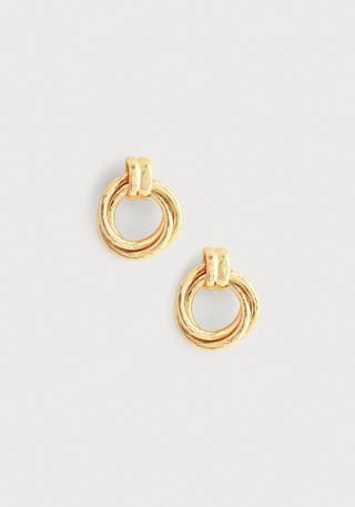 Neptune Triple Ring Earrings - Gold