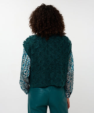 Cardigan Fringes Big Buttons