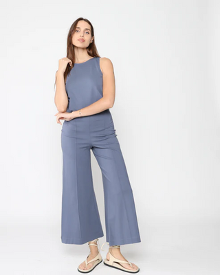 Ponte Knit Wide leg Cropped Denim