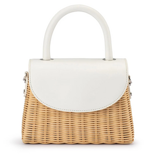 Elle White Wicker Top Handle