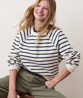 Cloud 9 Fleece Reversible Sweatshirt Stripe Snow
