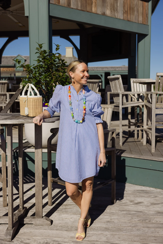 popover dress Percy Popover Dress Navy/White – Monkee's of Highlands