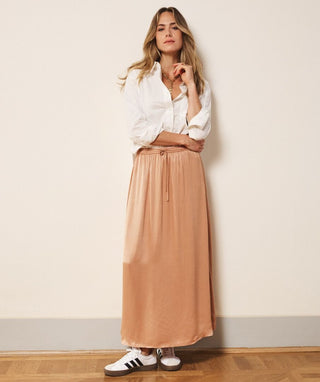 Skirt Long Satin Cappuccino