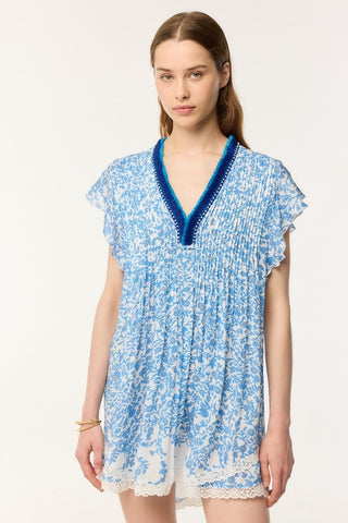 Mini Dress Sasha V - Blue Lazuli LZB