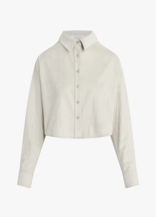 The Crop Ex-Boyfriend Shirt Vegas Suede Bone