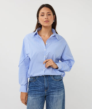 Blouse Striped Blue/White