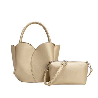 Tulip Gold Recycled Vegan Lthr Top Handle