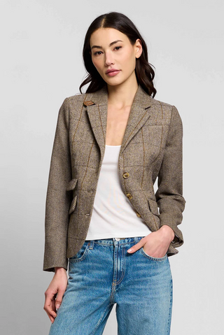 Asher Mixed Plaid Riding jacket