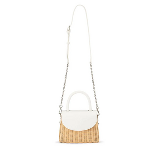 Elle White Wicker Top Handle