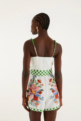 Calm Breeze Off-White Romper