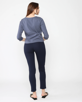 Ponte Knit 3/4 Sleeve Denim