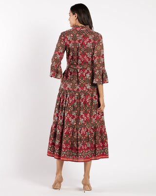 Roxie Dress Italian Tile Claret