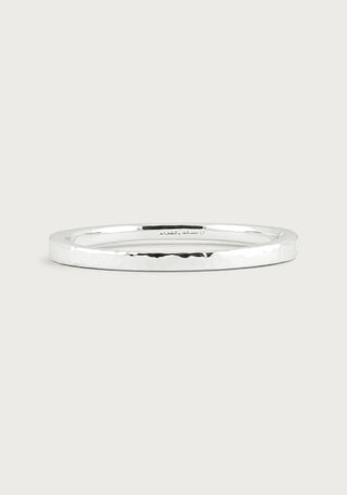 Farrier medium Hinged Bangle, Silver