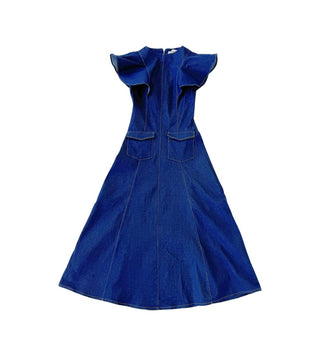 Bree Denim Midi Dress Deepblue