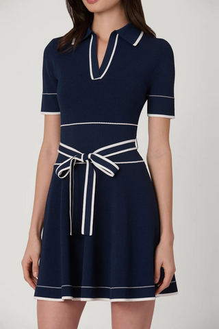 Maren Dress Navy/Ivory