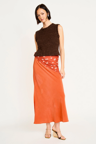 Marin Ladderstitch Vest in Cocoa
