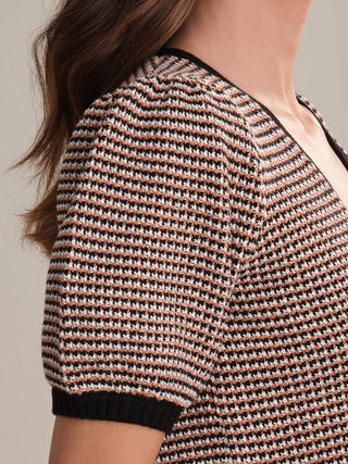 Elaine Puff Sleeve Bow Cardi