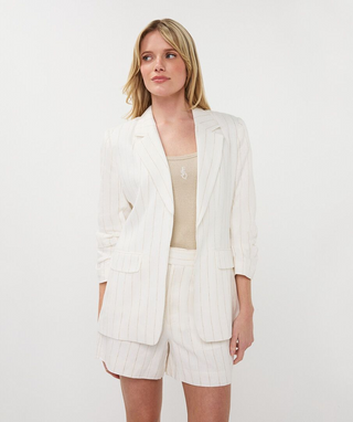 Blazer Linen Striped