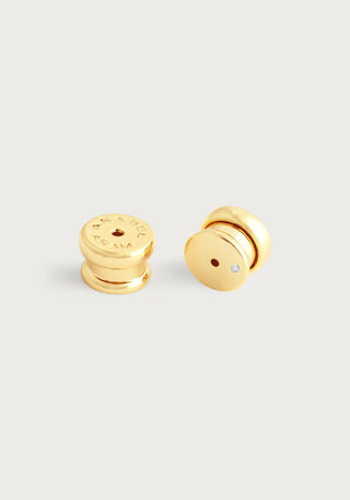 Bamboo Medium Hoop Earrings Gold