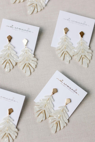 White Petite Palm Drops