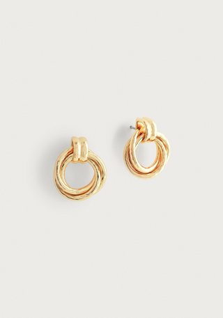 Neptune Triple Ring Earrings - Gold
