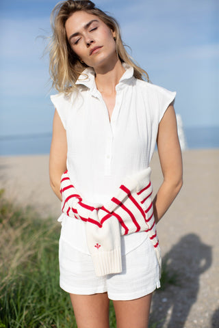 Diane Top White Gauze