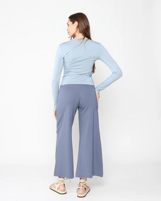Ponte Knit Wide leg Cropped Denim