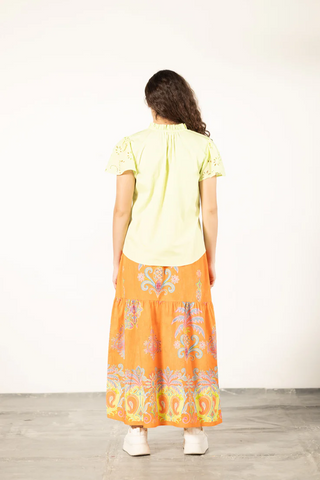 Ada Skirt Apricot Filigree