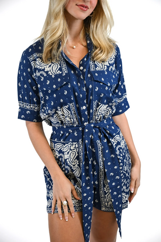 Harper Romper | Cobalt
