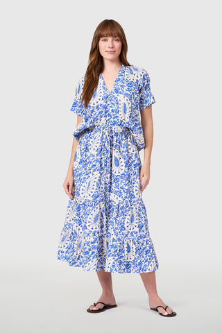 Merritt Top - Steel Paisley
