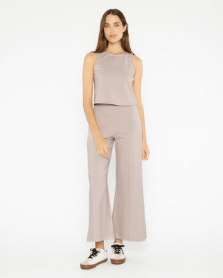 Ponte Knit Wide Leg Pant Clay