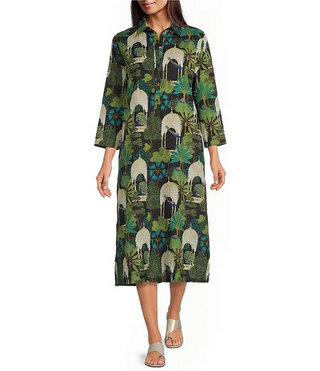 Kallan Dress Peacock Garden Black - M