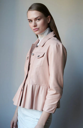 Brie Burnished Leather Jacket