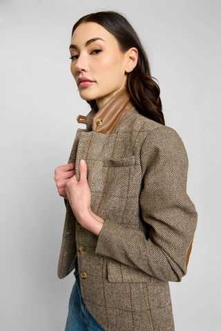 Asher Mixed Plaid Riding jacket