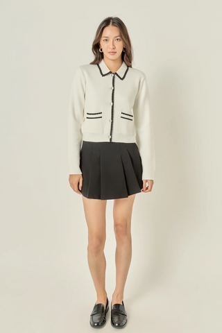 Scallop Trim Cardigan