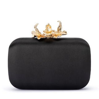 Adele Orchid Lock Clutch