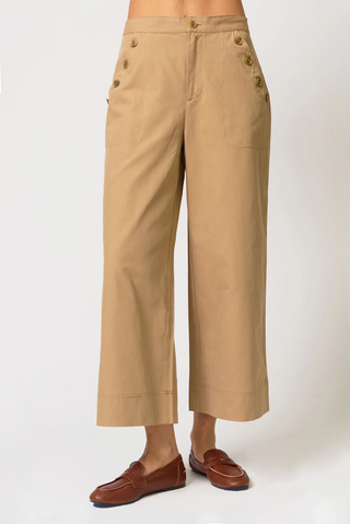 Dean Straight Leg Button Pant Khaki