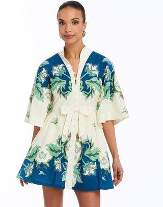 Carmen Mini Dress Green Blue