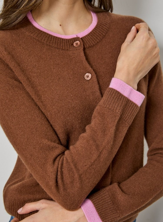 Long Sleeve  Cardi Contrast