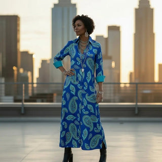 Nico Dress Bandana Blue