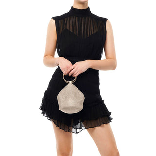Ellie crystal mesh handle bag